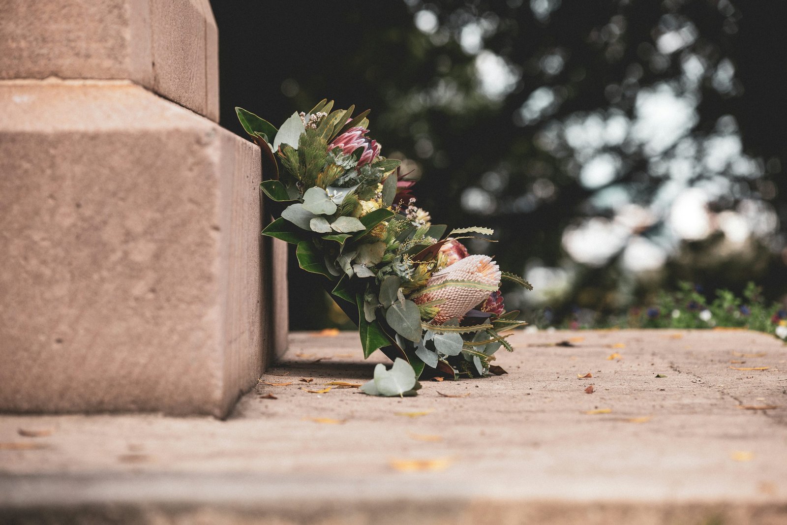 Peaceful memorial flowers